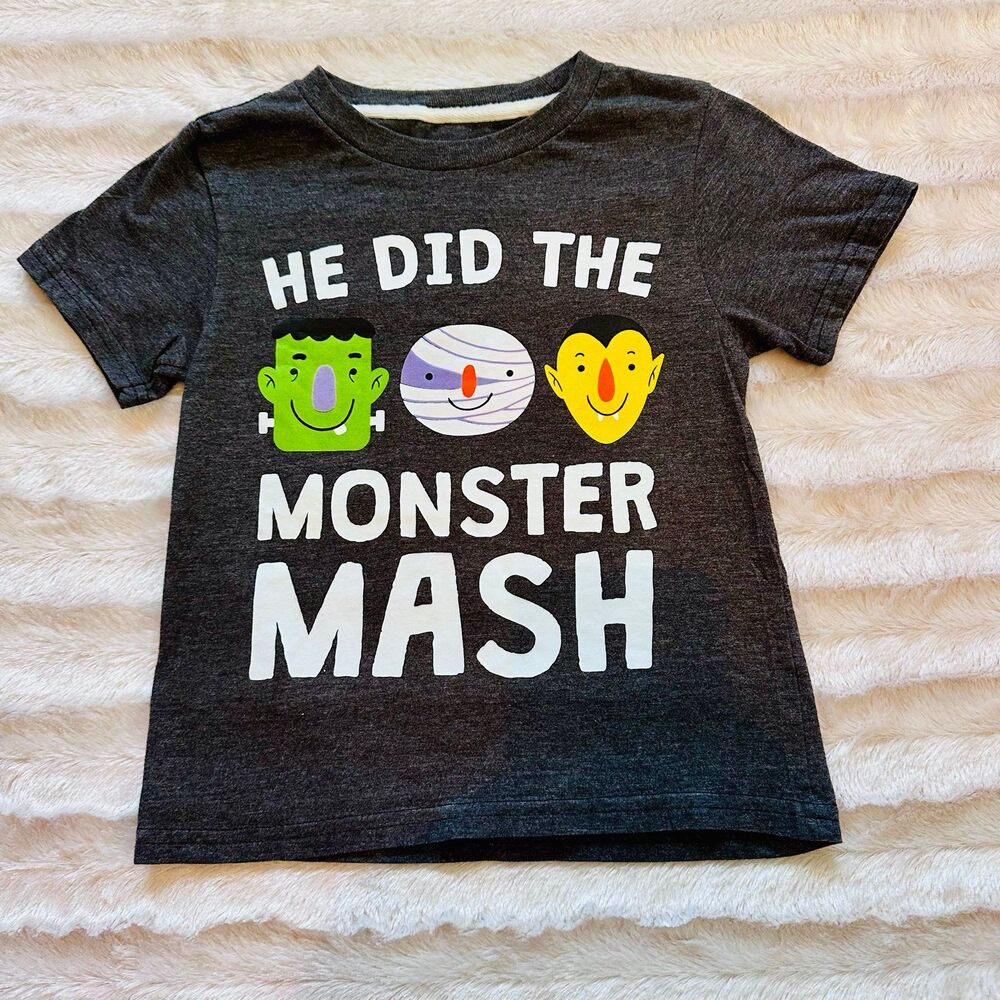 Toddler Halloween Monster Mash Short Sleeve Tshirt Size 2t